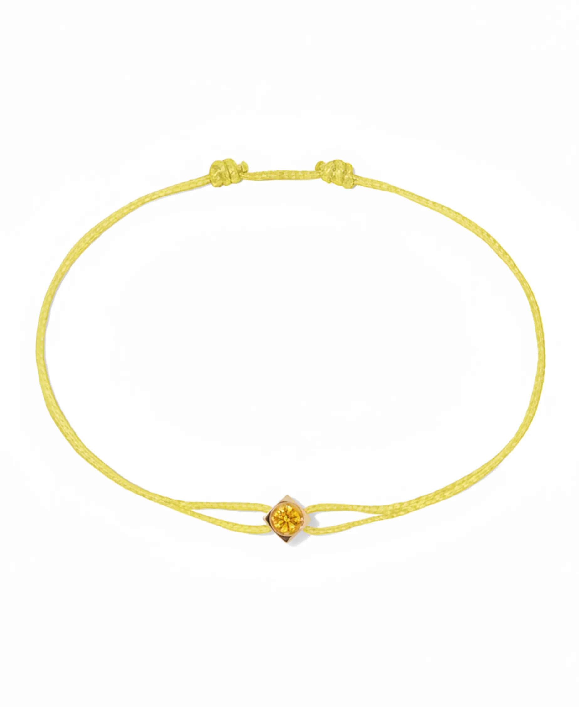 Pulsera Dinh Van Le Cube Cordón Amarillo y Zafiro Amarillo Le Cube | 308831
