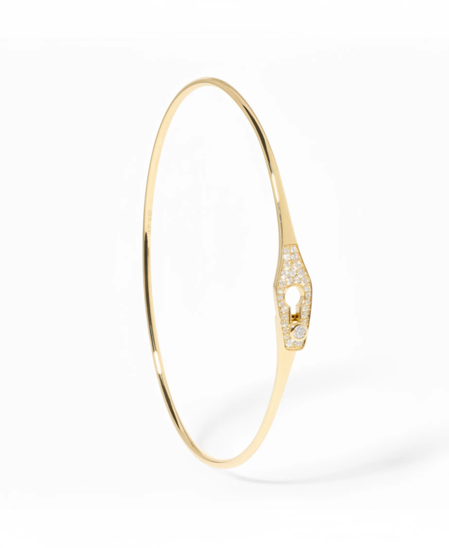 Pulsera Dinh Van Serrure Oro Amarillo y Pavé de Diamantes | 334121