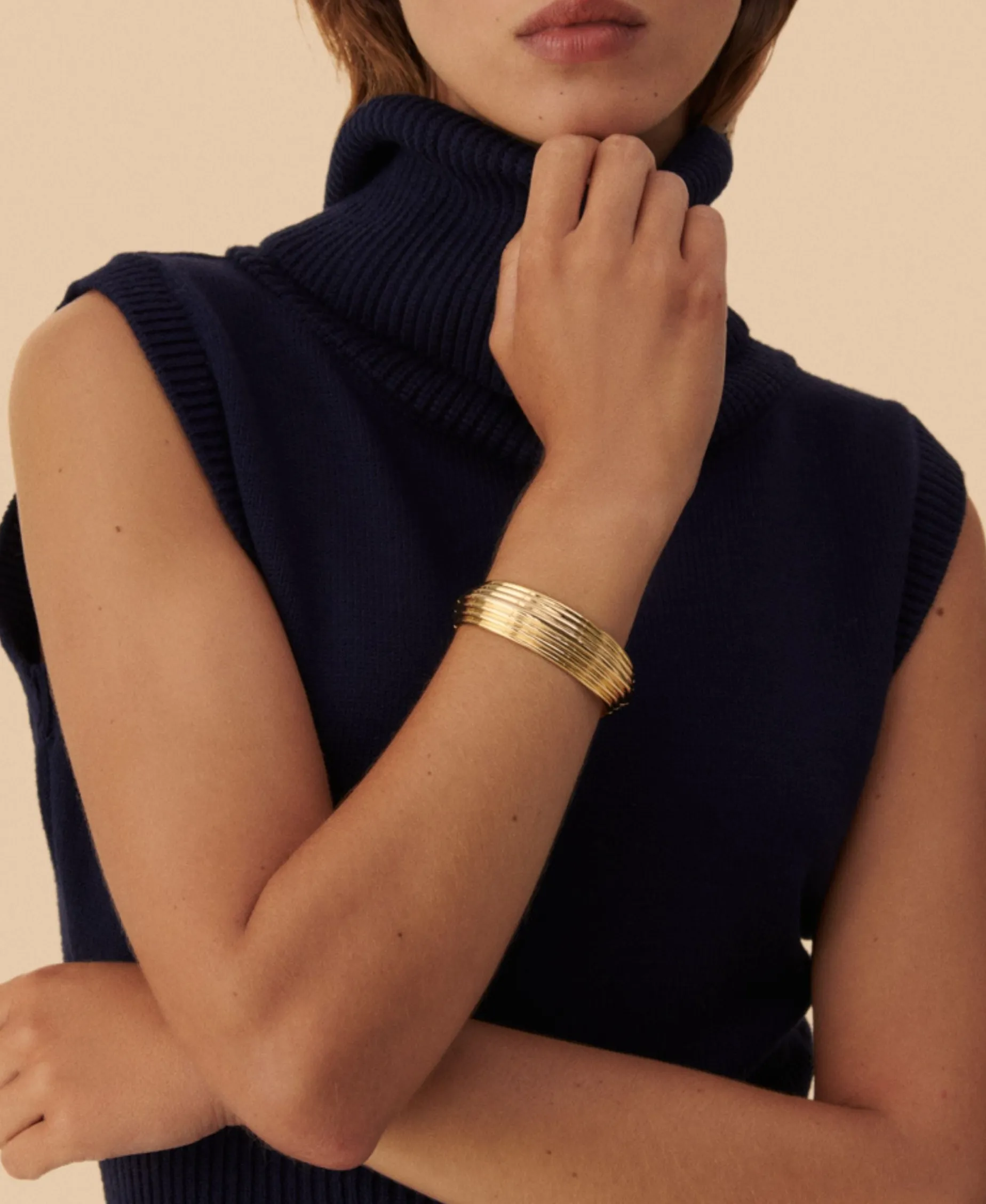 Pulsera Esclava AGATHA París Nº13 Concha Dorado | 2480344-157-TU