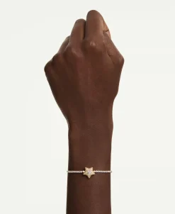 Pulsera Estrella Swarovski Sublima Plata Dorada Circonita | 5760559