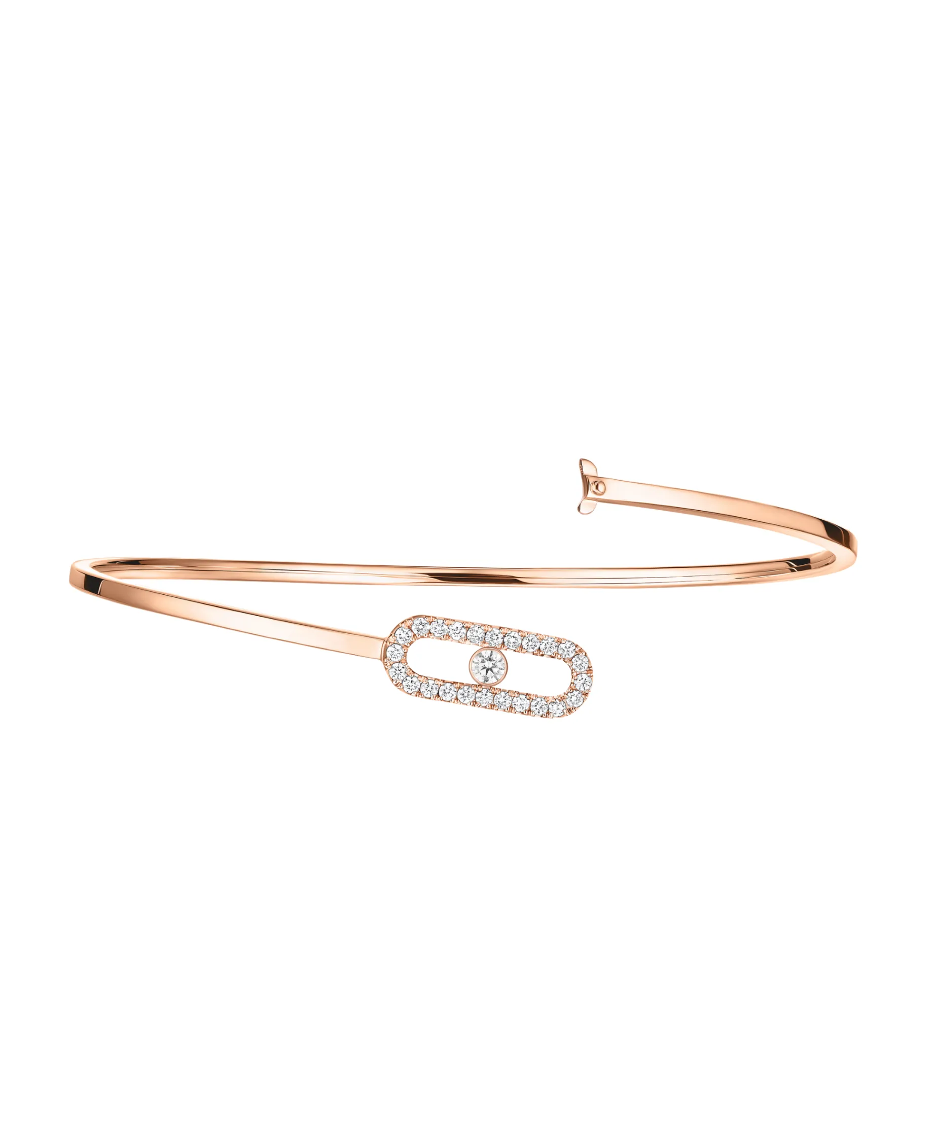 Pulsera Flexible Messika Move Uno Pavé Oro Rosa | 11134-PG-M