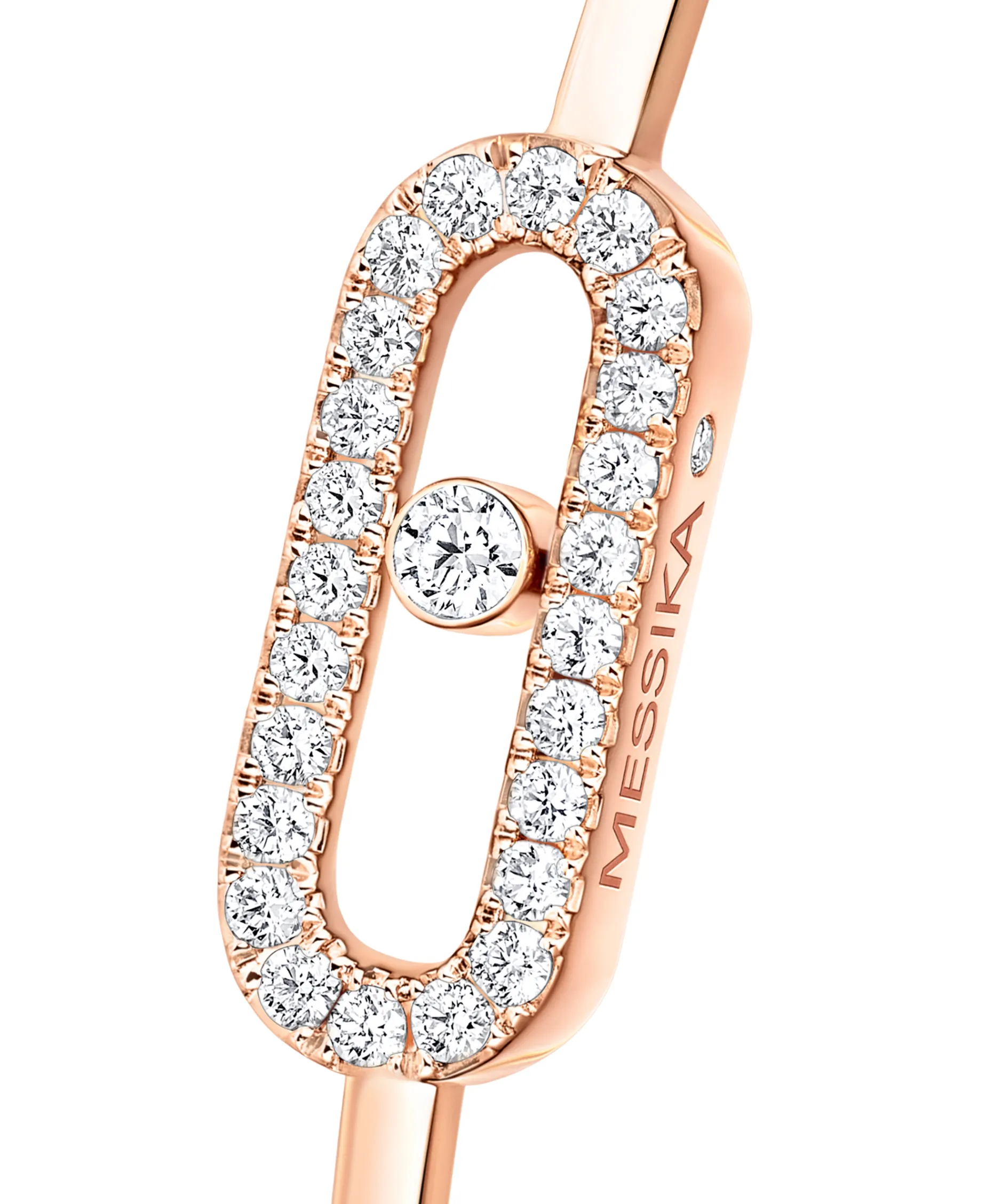 Pulsera Flexible Messika Move Uno Pavé Oro Rosa | 11134-PG-M