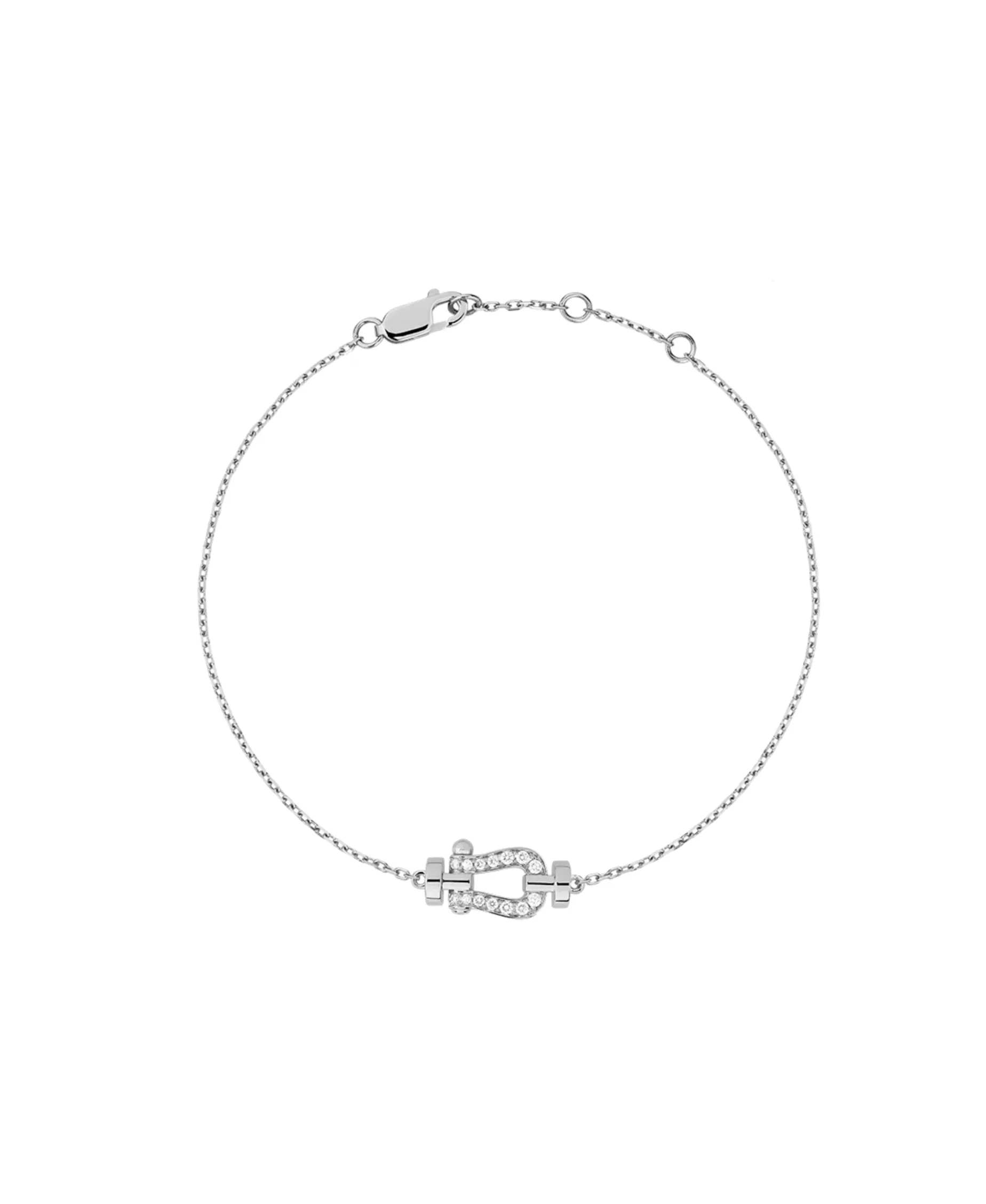 Pulsera FRED Cadena Force 10 XS Oro Blanco y Diamantes | 6B1127