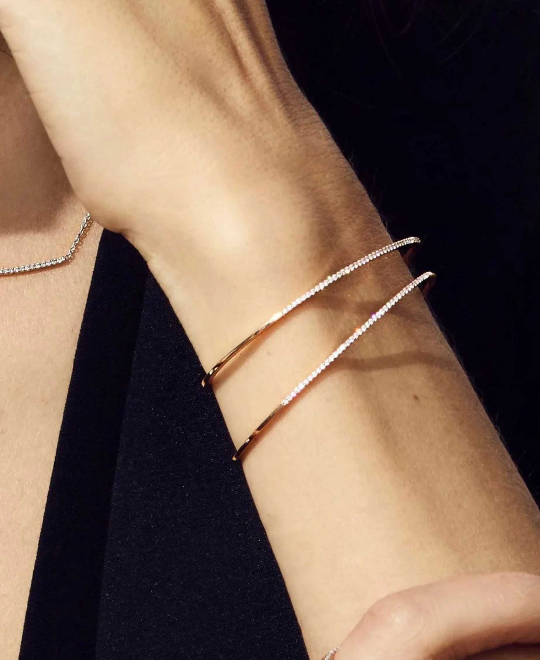 Pulsera Gold&Roses Shewel Fina Oro Rosa y Diamantes | GR-220.3