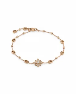 Pulsera Gucci Flora Diamantes y Oro Rosa | YBA702389001017