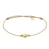 Pulsera LECARRÉ Pepita Oro Macramé Camel | GC056OA.CA