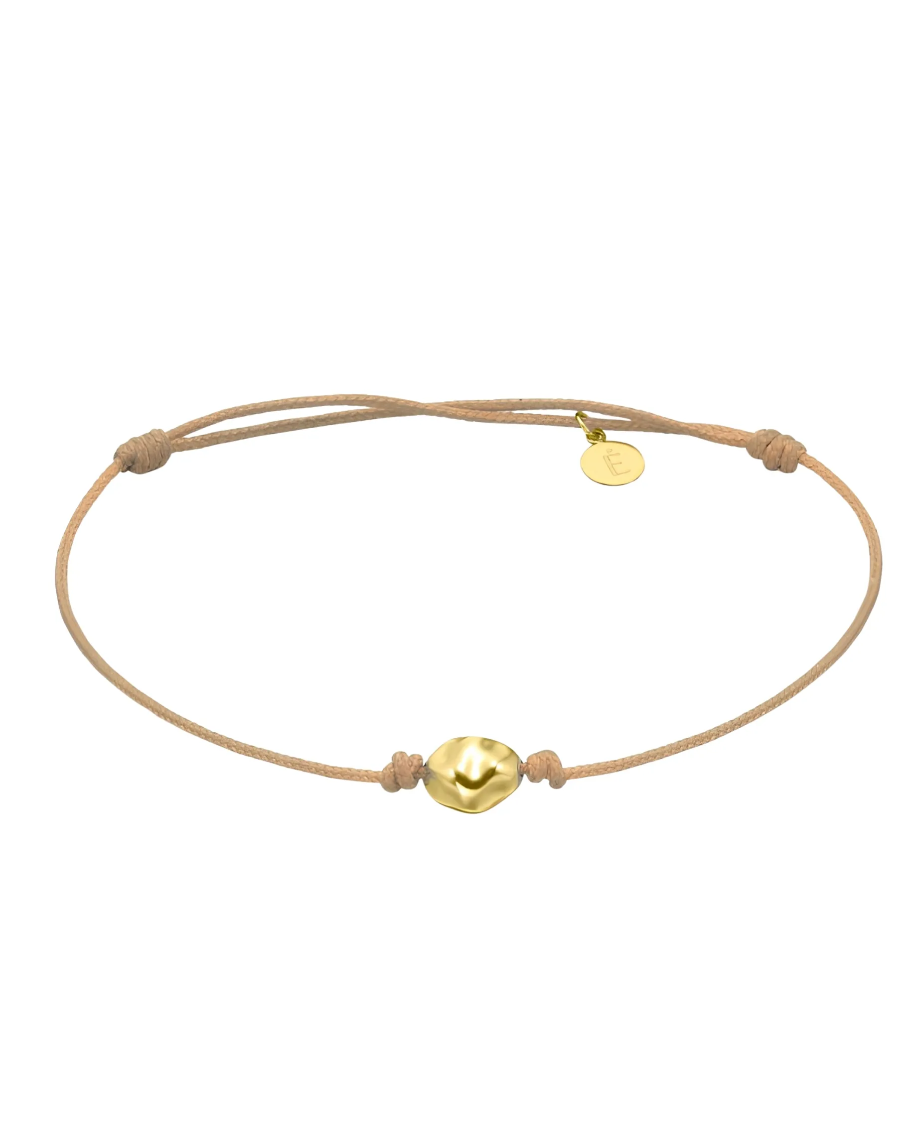 Pulsera LECARRÉ Pepita Oro Macramé Camel | GC056OA.CA