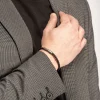 Pulsera Marco Dal Maso Lash Slim con Cierre de Cilindro en Plata y Cuero Negro | AGBR34-01BVPN2