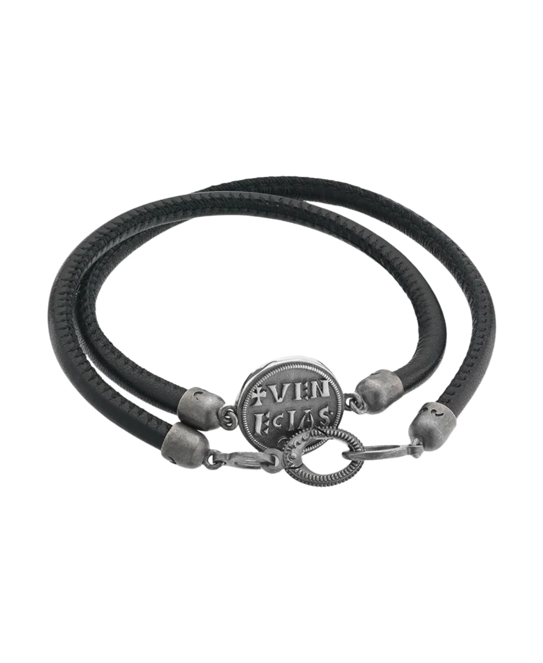 Pulsera Marco Dal Maso Moneda en Plata Pulida y Oxidada | AGBR0112-01BVPN1