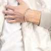 Pulsera Marco Dal Maso Ulysses Carved Tubular en Plata Mate | AGBR0078-01WHSL
