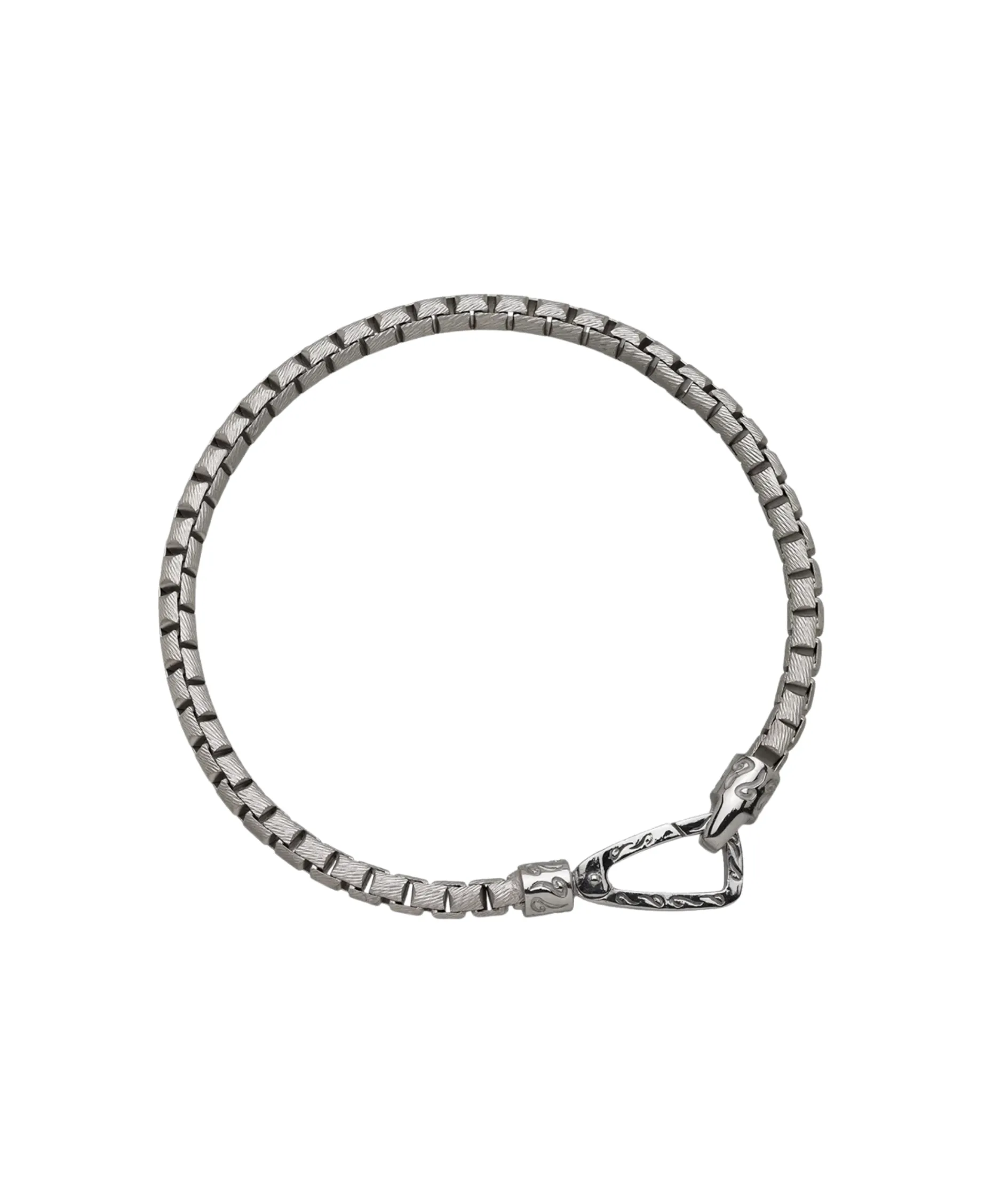 Pulsera Marco Dal Maso Ulysses Carved Tubular en Plata Mate | AGBR0078-01WHSL