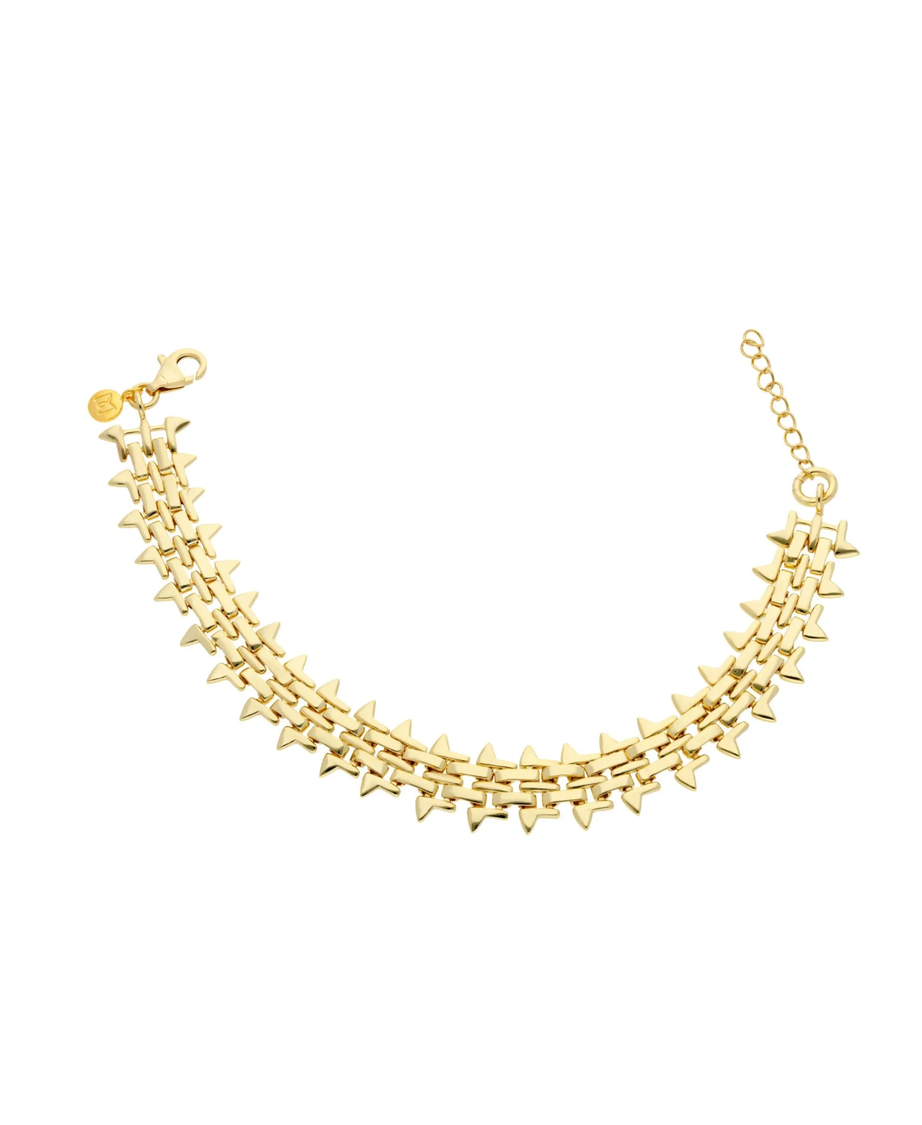 Pulsera Marina García Panther Plata Bañada en Oro | 91238UD