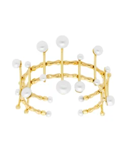 Pulsera Marina García Tsuru Plata Baño de Oro Perlas | 91259UD