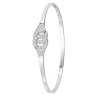 Pulsera Menottes Dinh Van Oro Blanco 18K Flex R10 Diamantes Pavé | 368212