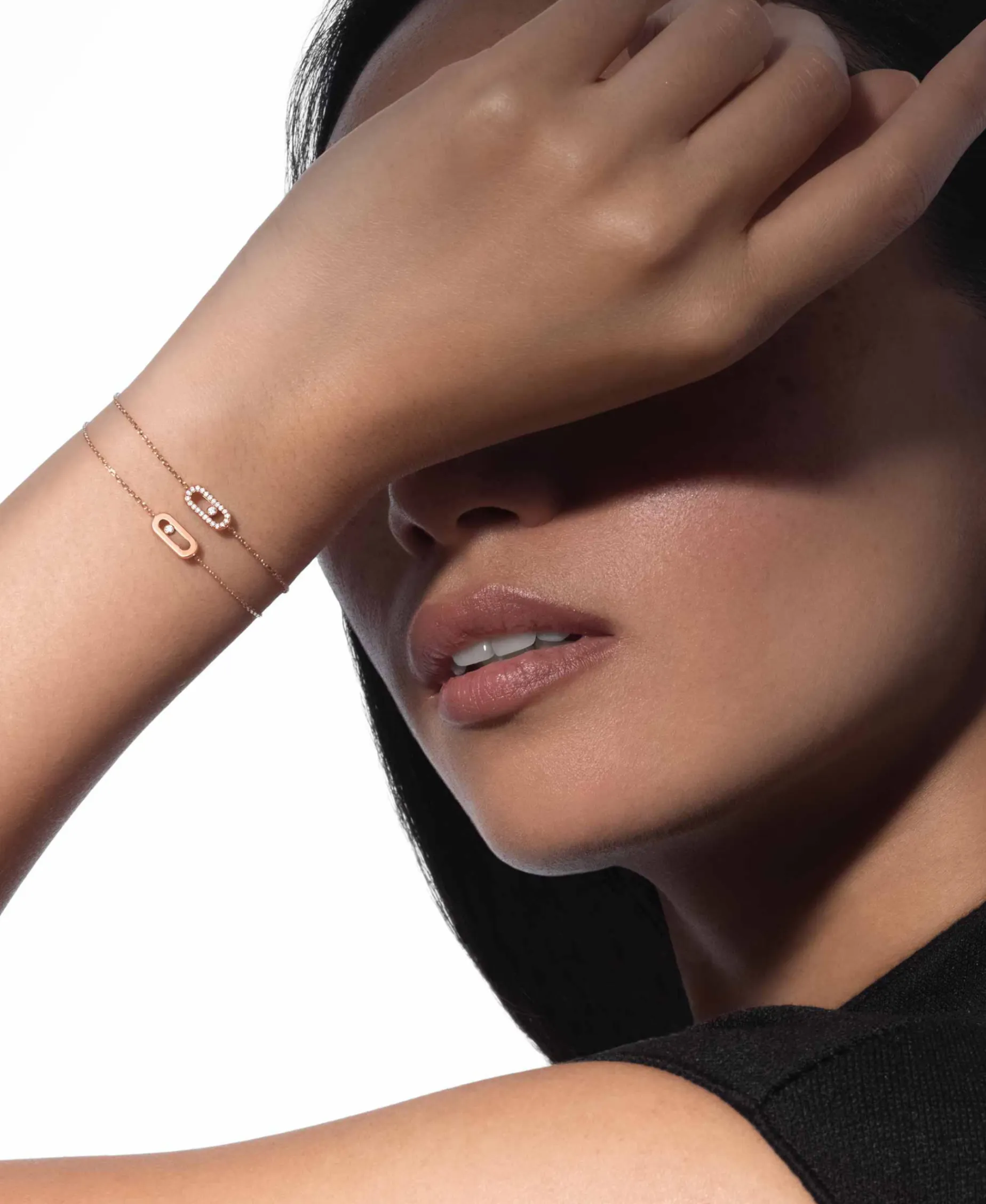 Pulsera Messika Care(s) Oro Rosa Con Pavé | 12075-PG