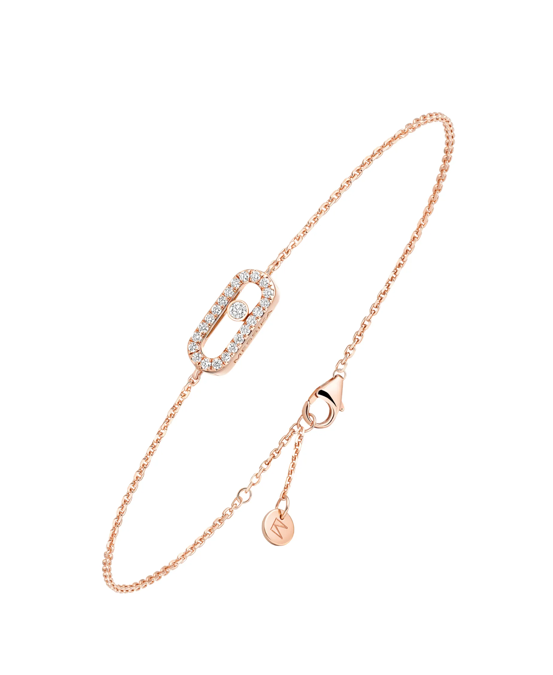 Pulsera Messika Care(s) Oro Rosa Con Pavé | 12075-PG