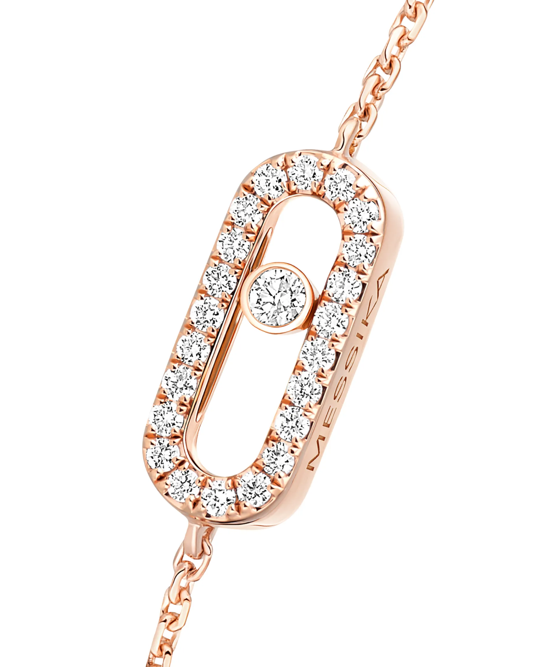 Pulsera Messika Care(s) Oro Rosa Con Pavé | 12075-PG
