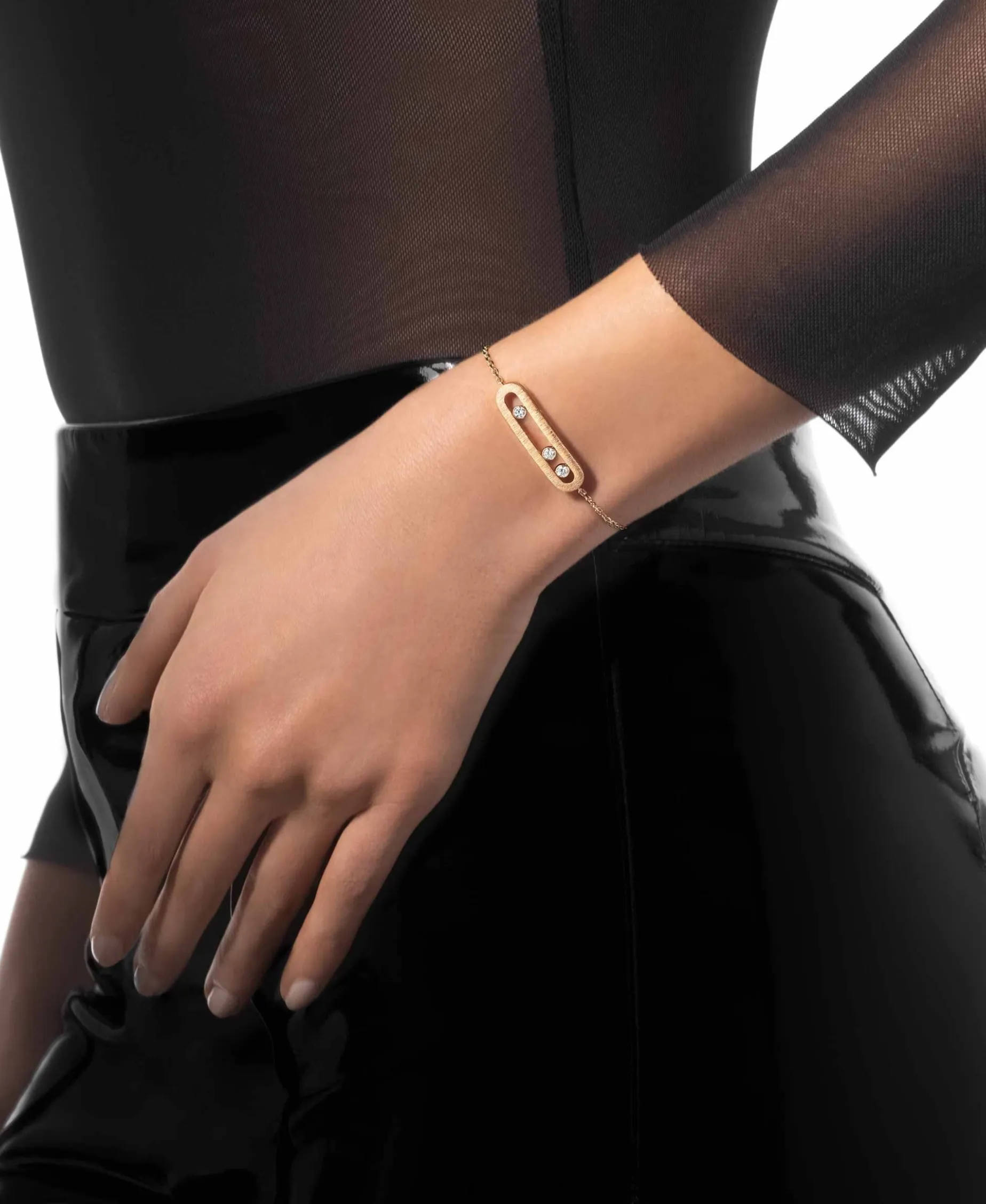 Pulsera Messika Move Classique Ciselé Oro Amarillo | 14586-YG