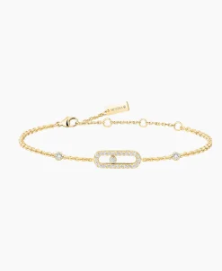 Pulsera Messika Move Uno Pavé de Diamantes en Oro amarillo | 04706-YG