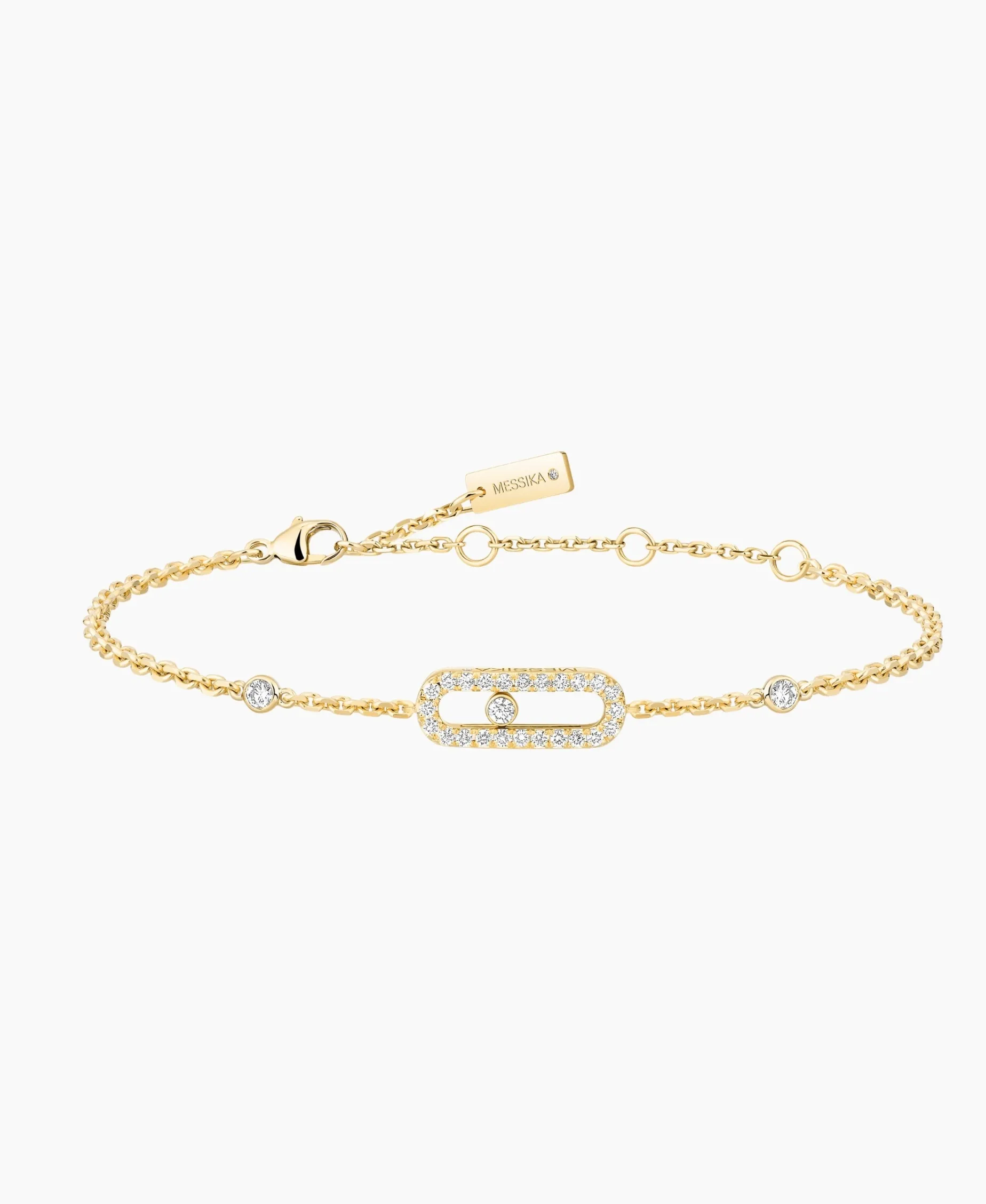 Pulsera Messika Move Uno Pavé de Diamantes en Oro amarillo | 04706-YG