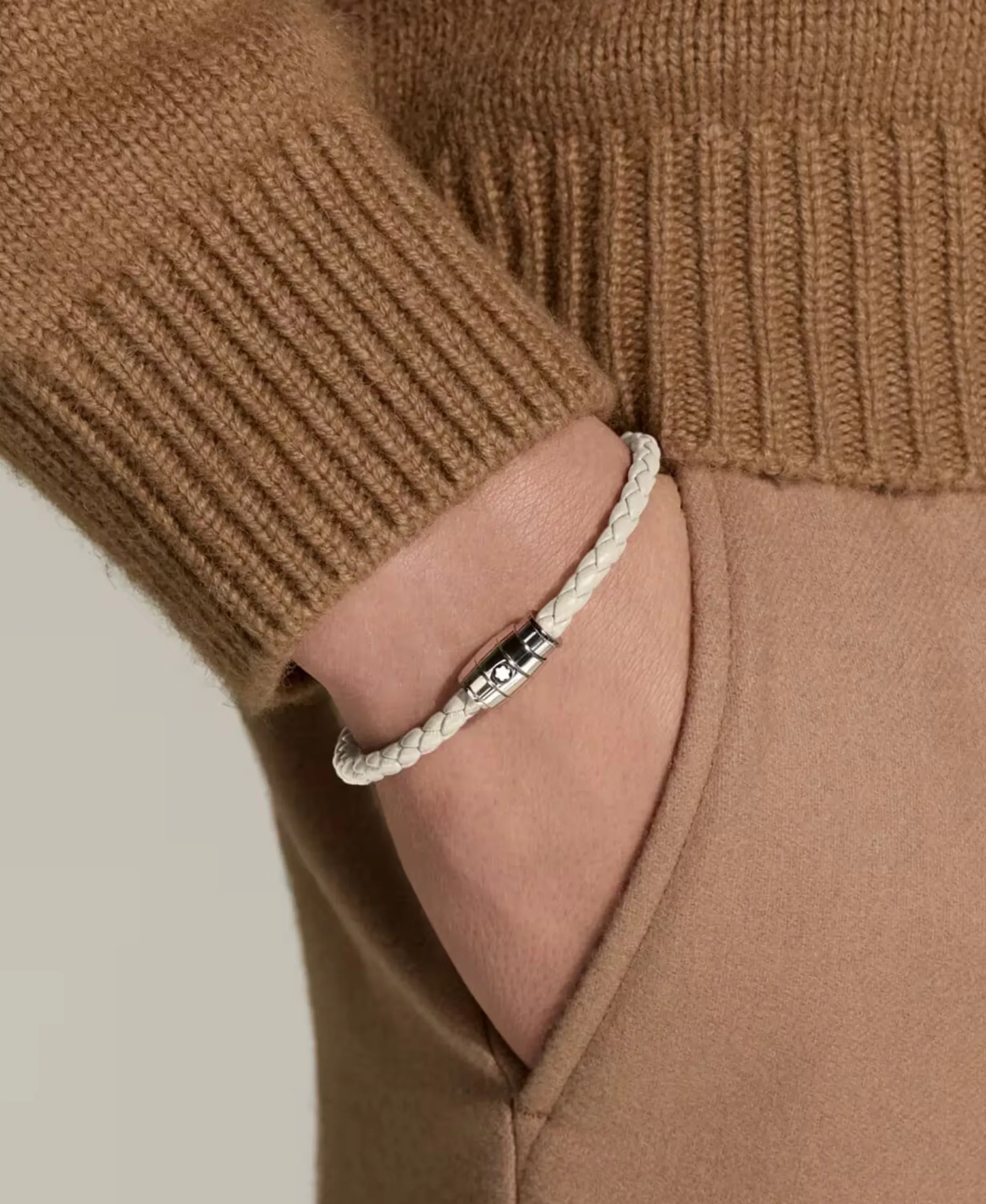 Pulsera MONTBLANC Meisterstück “La Vuelta al Mundo en 80 Días” Piel Beige Acero | 13431463