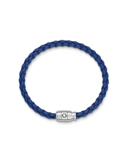 Pulsera MONTBLANC Meisterstück Piel Azul Cierre Acero 3 anillas | 130899