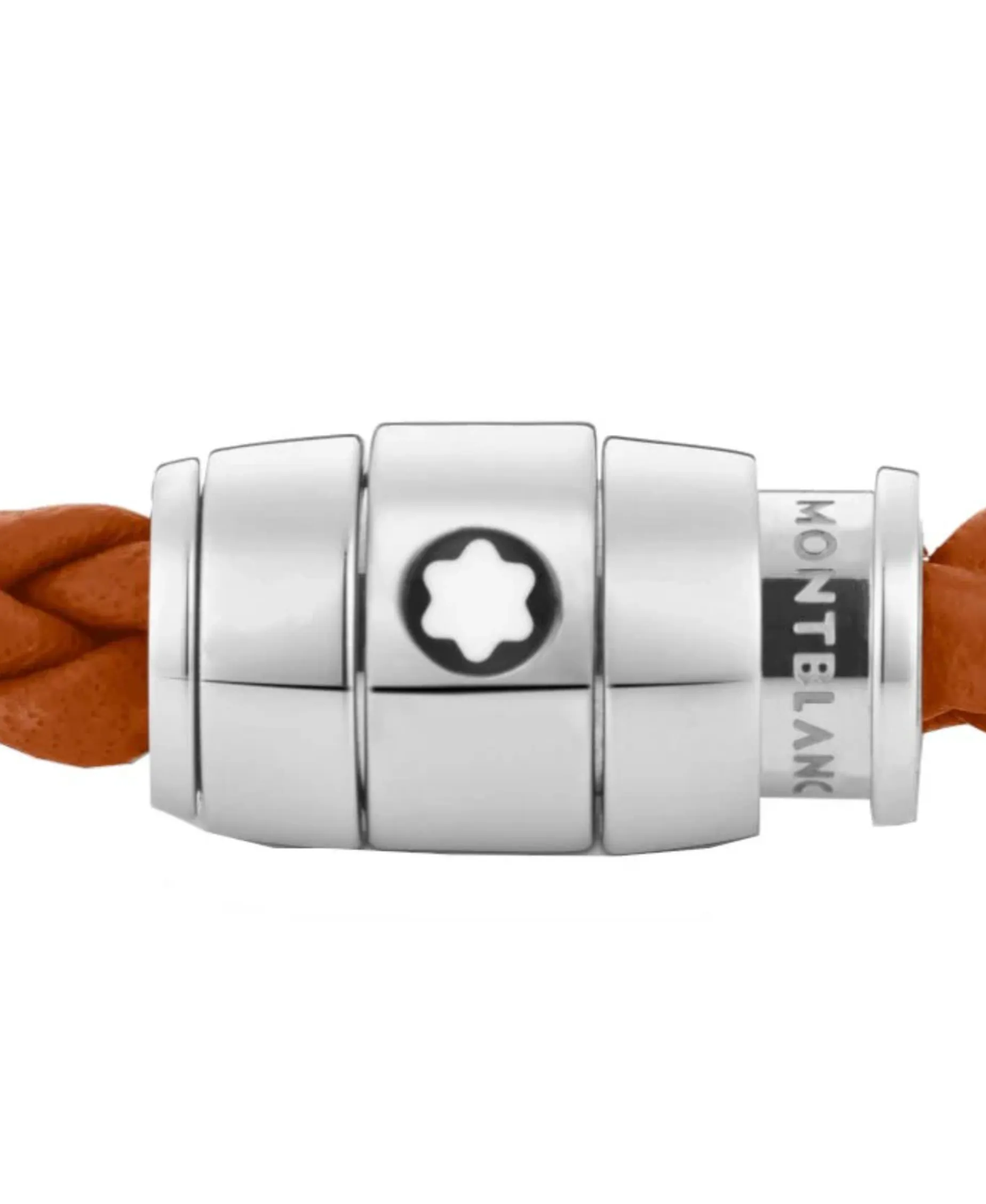 Pulsera MONTBLANC Meisterstück Piel Naranja Cierre Acero - 134062