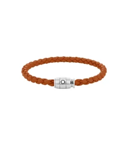 Pulsera MONTBLANC Meisterstück Piel Naranja Cierre Acero - 134062