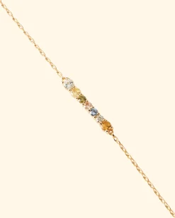 Pulsera PDPAOLA Rainbow Plata Baño Oro | PU01-933