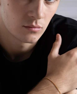 Pulsera Redline Aurore Oro Amarillo Hilo Rojo | 617L J