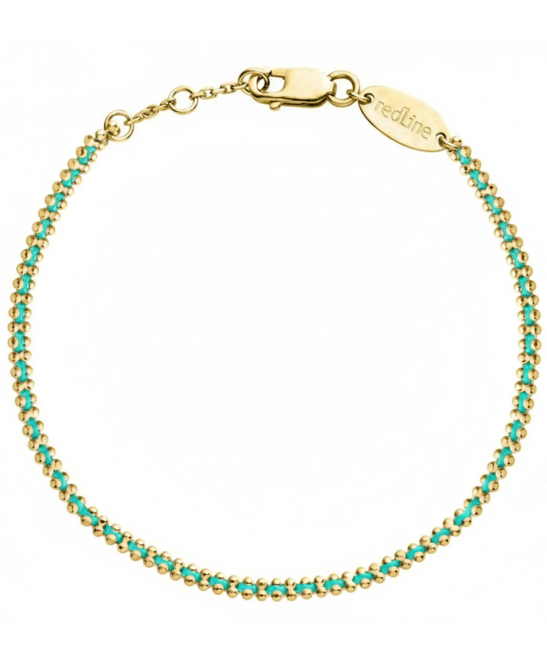 Pulsera Redline Aurore Oro Amarillo Hilo Turquesa | 617J
