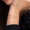 Pulsera Redline Eclipse Oro Amarillo Hilo Rojo | 616J