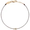 Pulsera Redline Infinite Diamante Oro Rosa Hilo Cafe | 44R