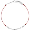 Pulsera Redline My Way Oro Blanco Hilo Rojo | 872B