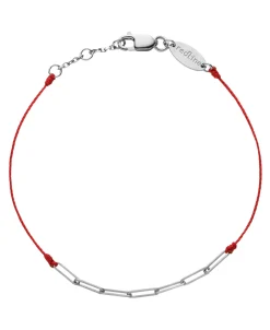 Pulsera Redline My Way Oro Blanco Hilo Rojo | 872B