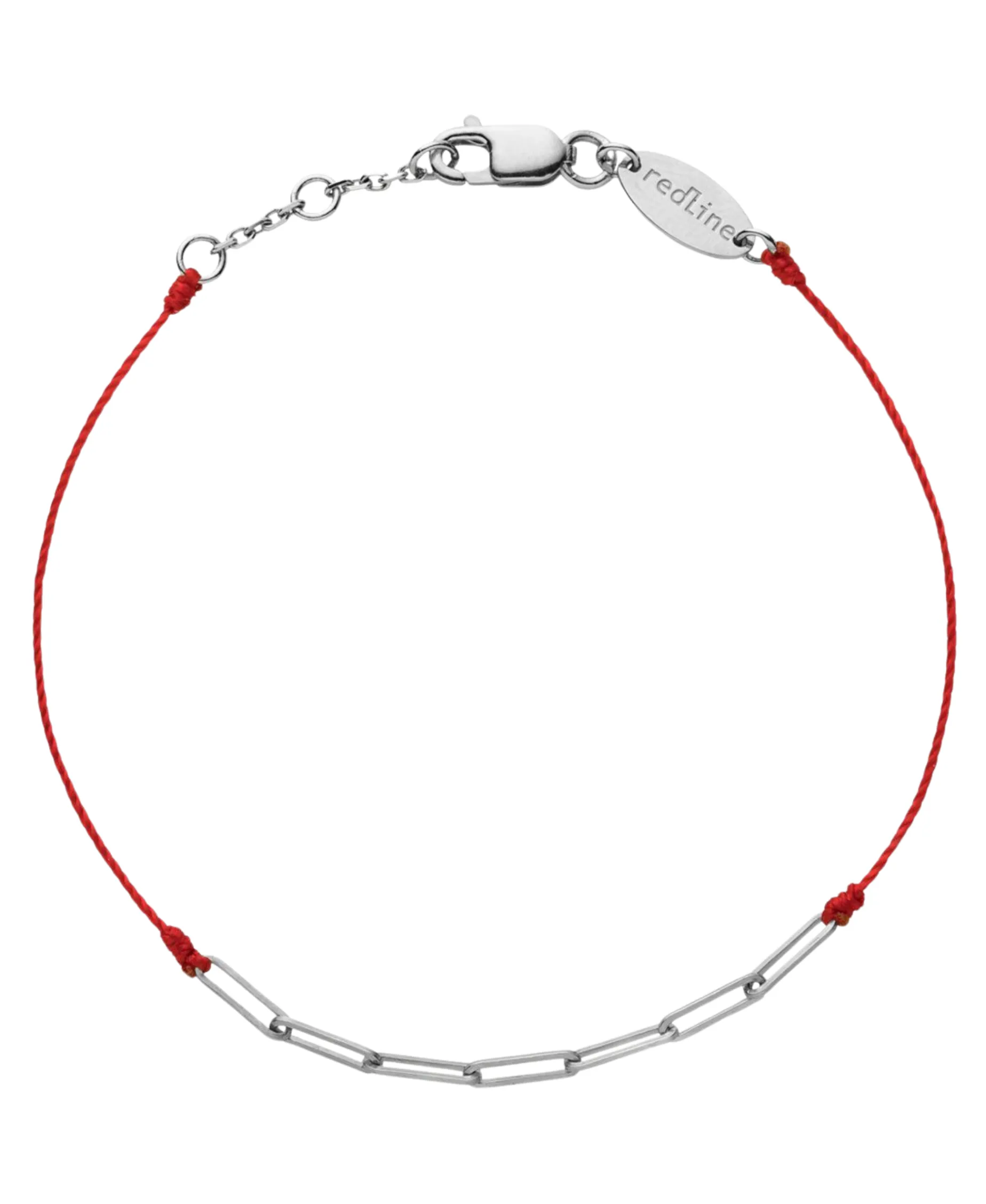 Pulsera Redline My Way Oro Blanco Hilo Rojo | 872B
