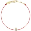 Pulsera Redline Rabbit mini Oro Amarillo Hilo Rojo | 849J