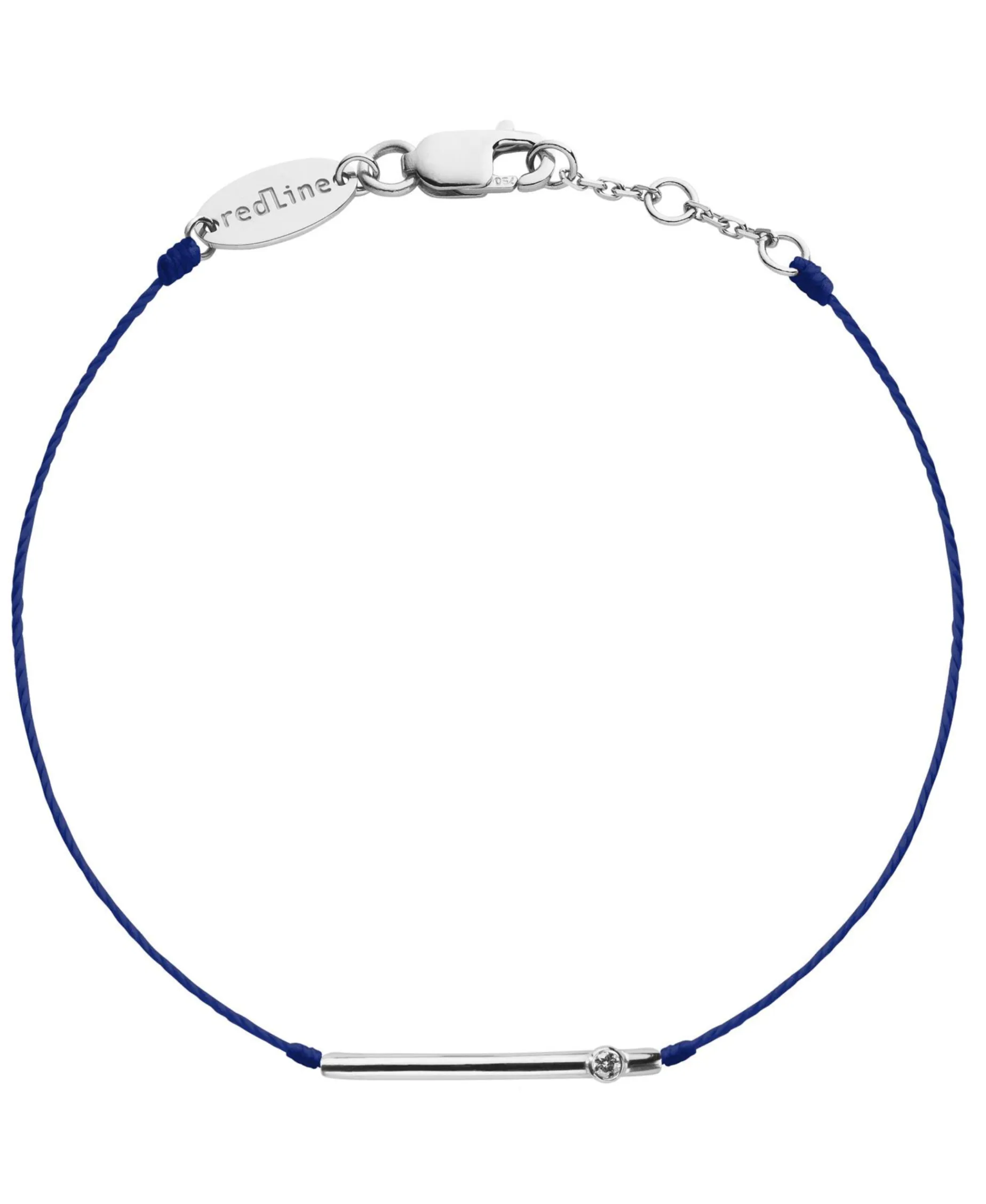 Pulsera Redline Tabue Oro Blanco Hilo Azul | 6B