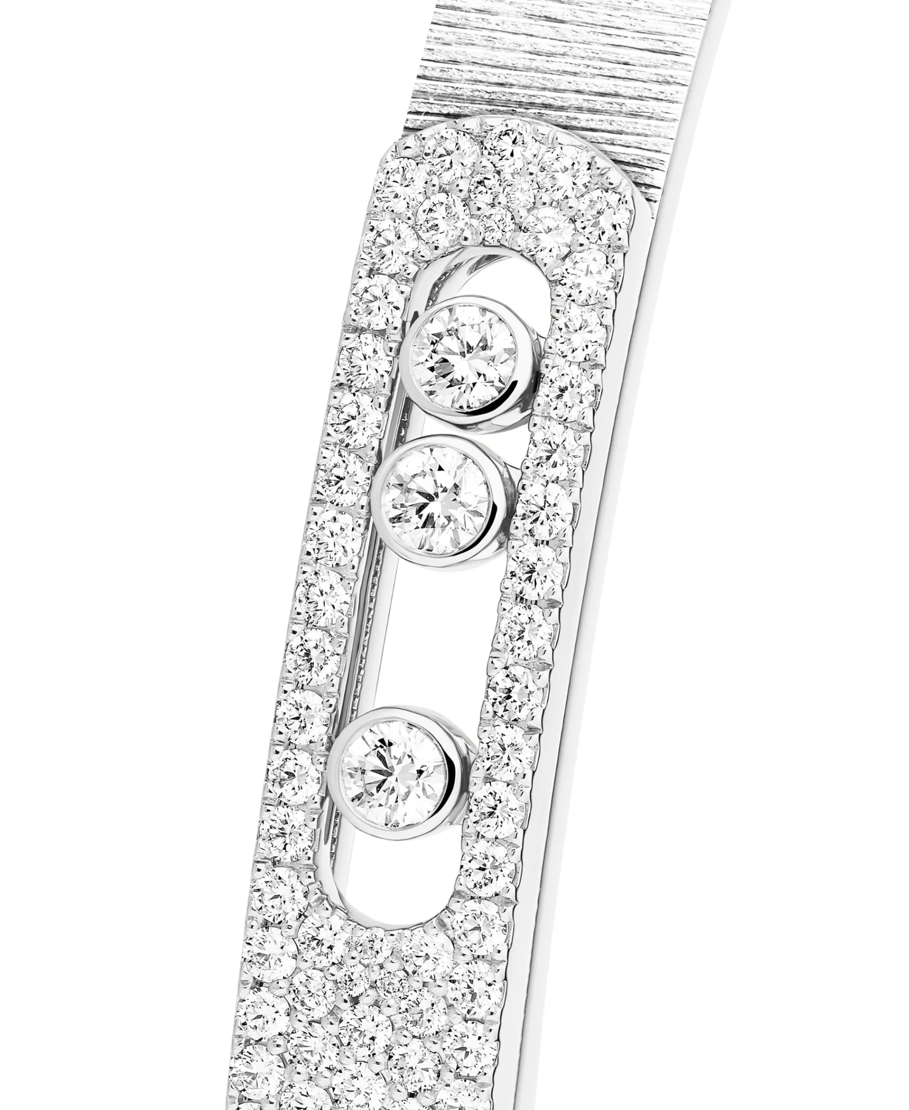Pulsera rígida Messika Move Noa Ciselé Con Semipavé | 14501-WG-M