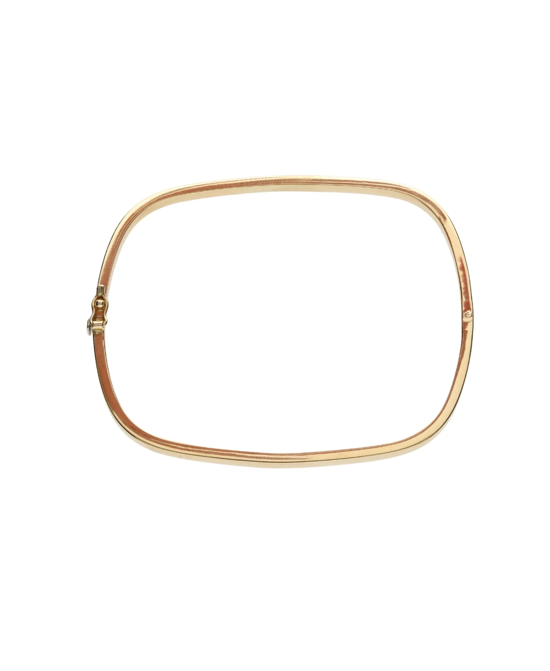 Pulsera Rígida Rectangular en Oro Amarillo