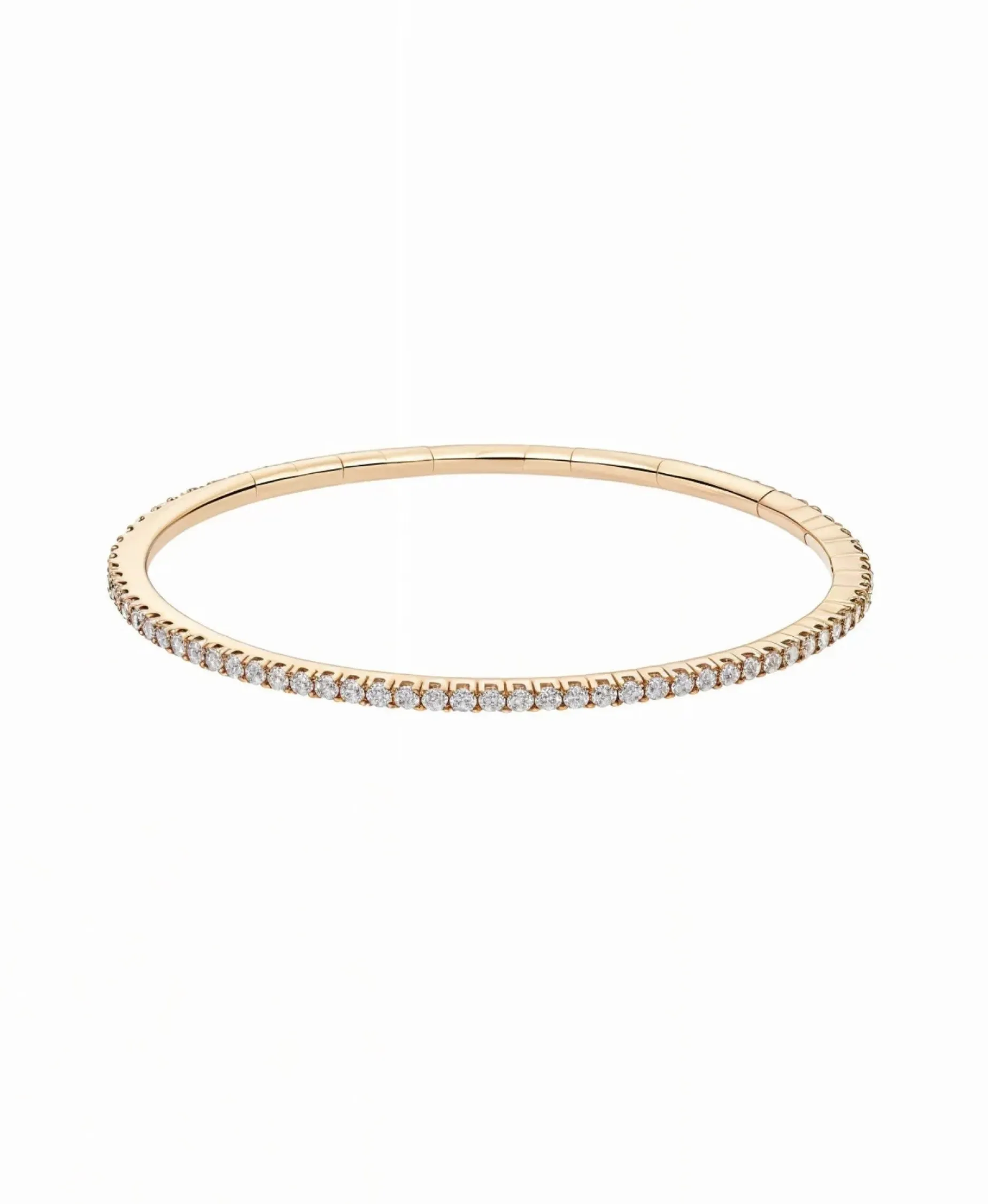 Pulsera Rivière Extensible con Diamantes Brown 2,40 cts en Oro Amarillo