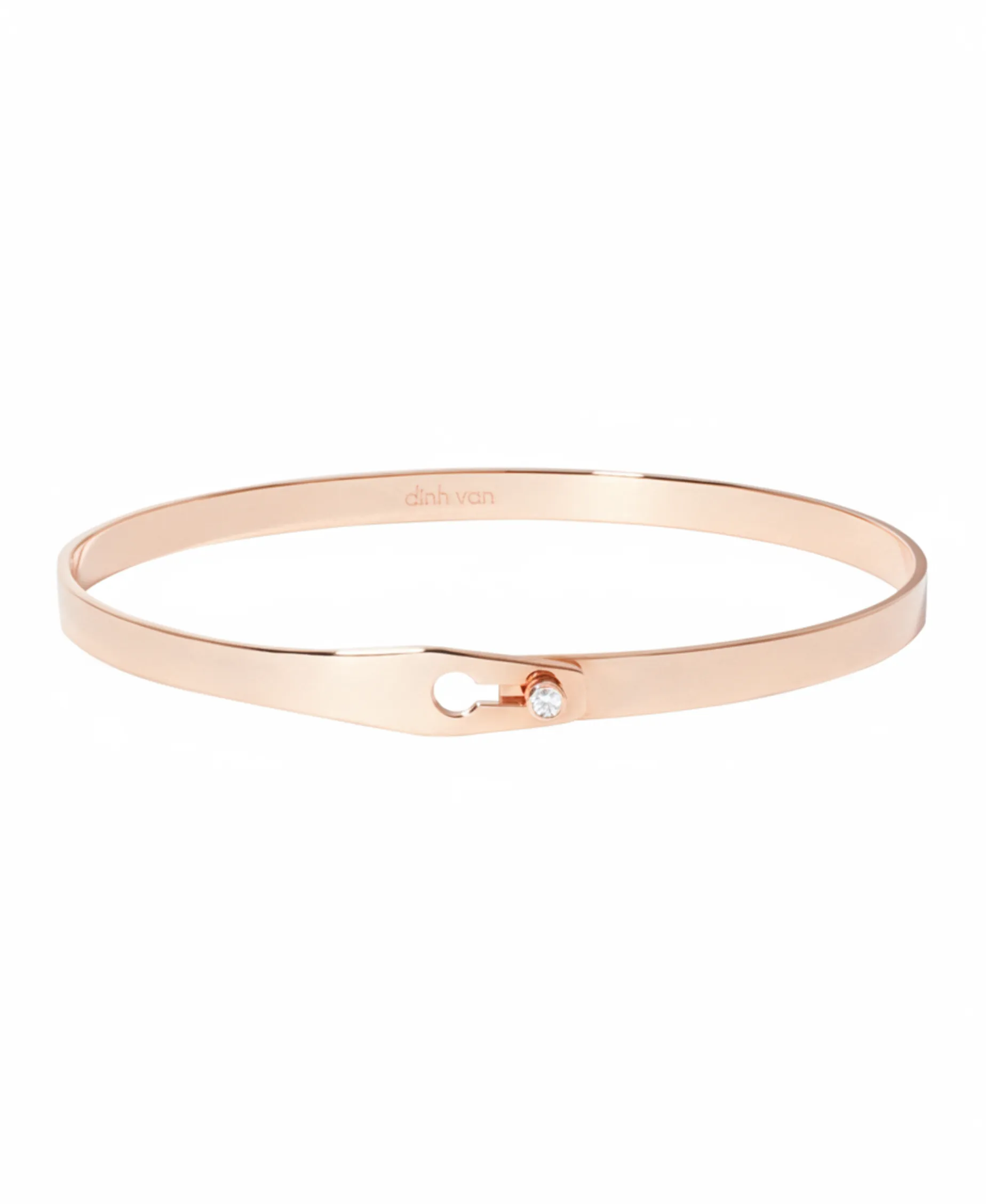 Pulsera Serrure Ruban dinh van, oro rosa y diamante | 335215