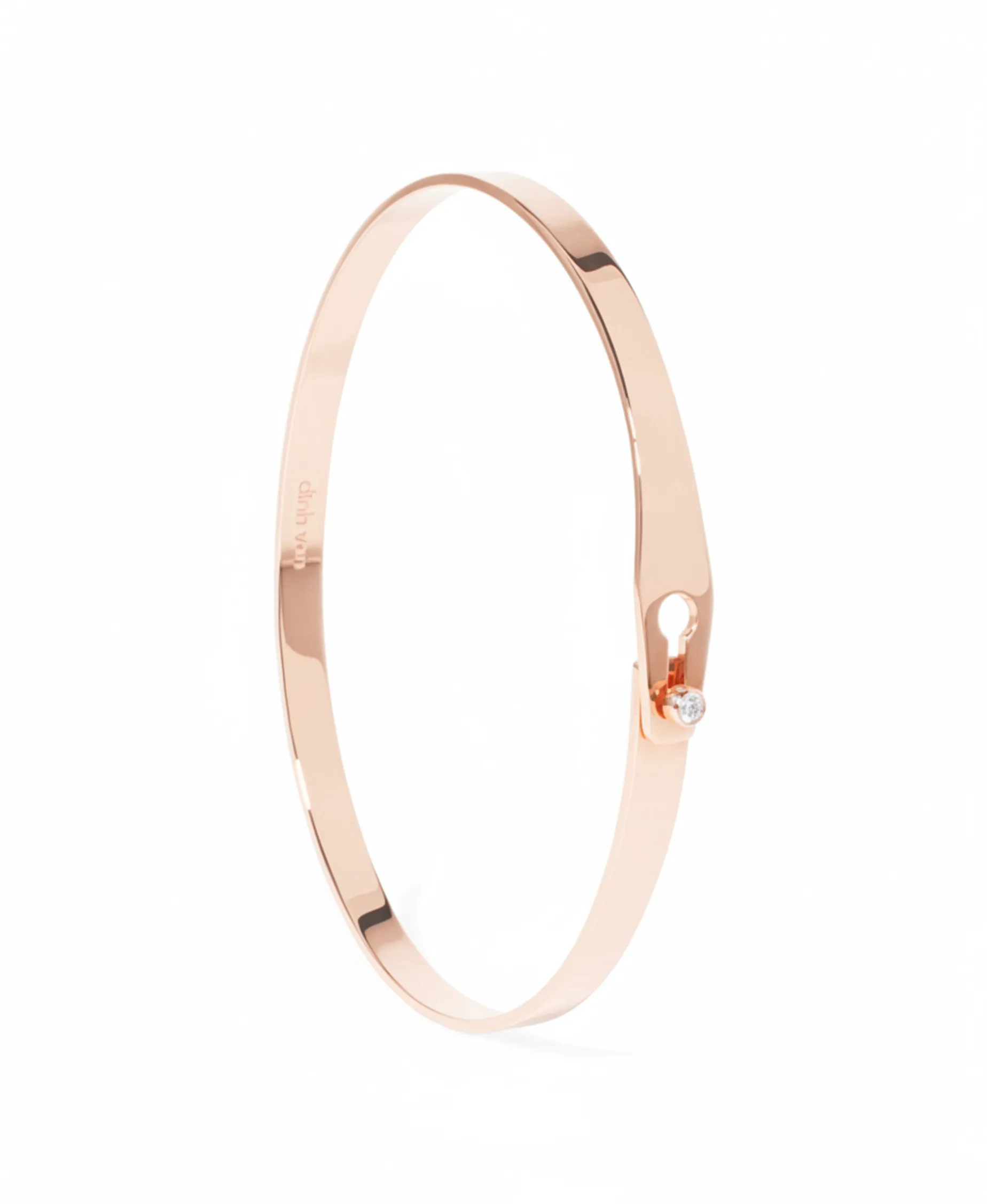 Pulsera Serrure Ruban dinh van, oro rosa y diamante | 335215