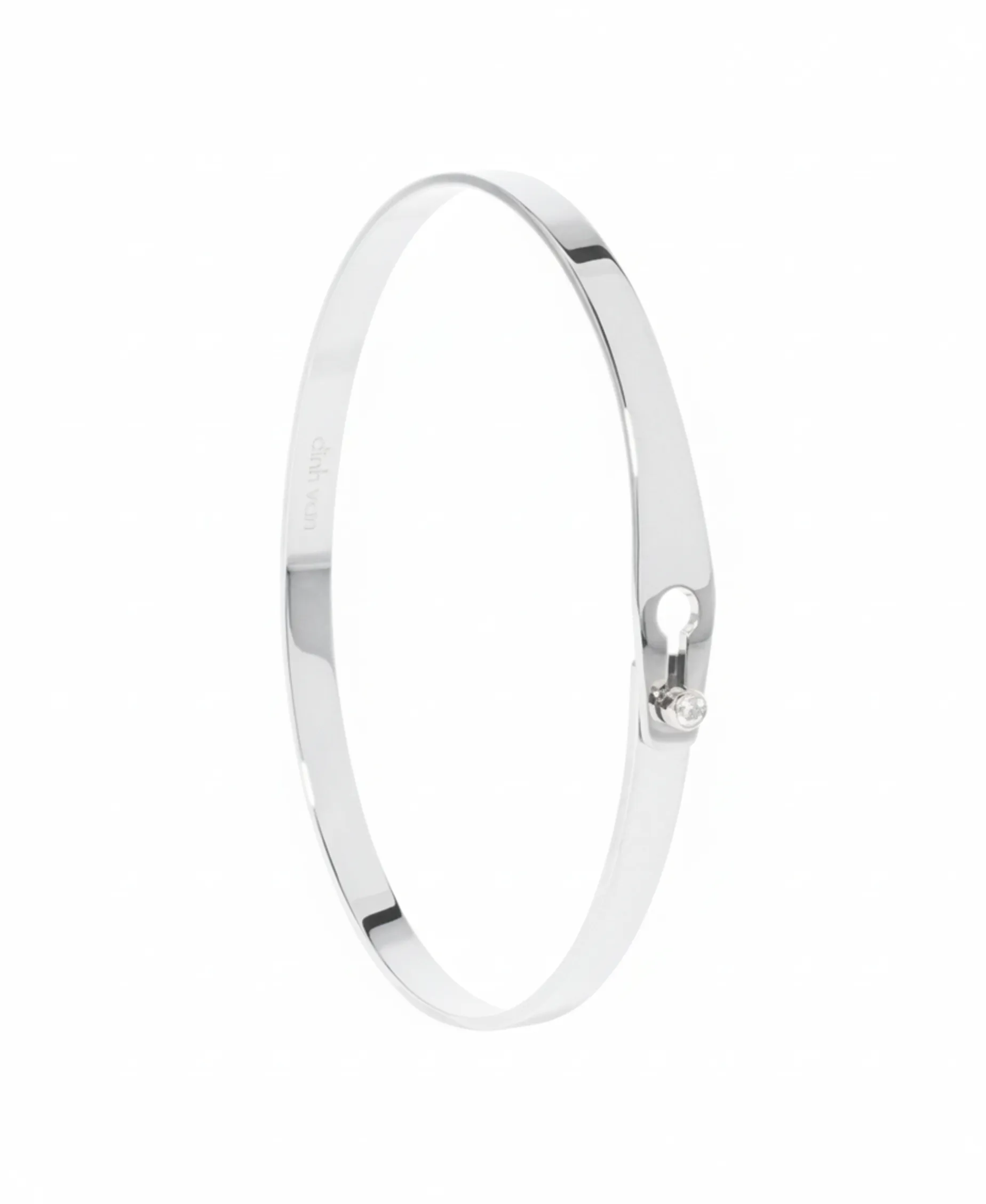 Pulsera Serrure Ruban dinh van, oro blanco y diamante | 335212