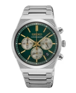 Seiko Cronógrafo Cuarzo Verde Acero 40 mm | SSB461P1