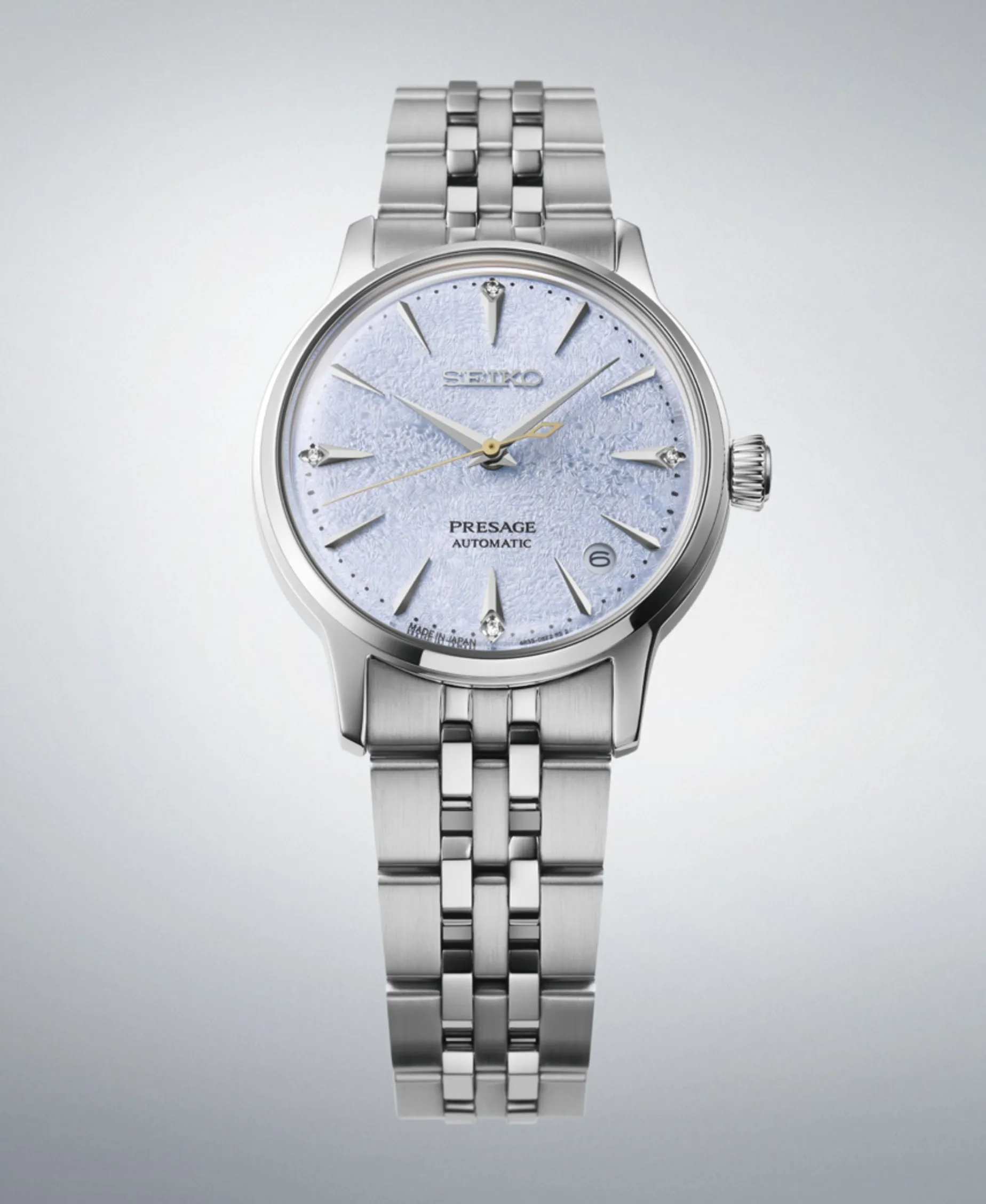 Seiko Presage Cocktail Time Automático Diamantes Azul Acero 34 mm | SRPL61J1
