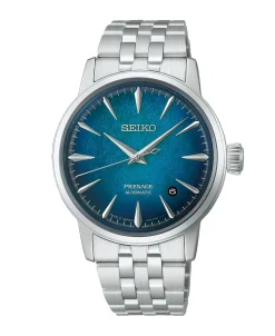 Seiko Presage Cocktail Time Emerald Mist Automático Azul Acero 38,5 mm | HCB001J1