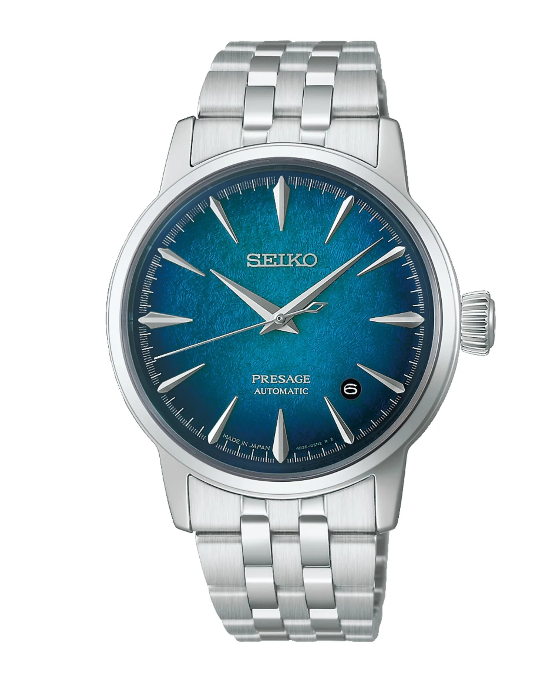 Seiko Presage Cocktail Time Emerald Mist Automático Azul Acero 38,5 mm | HCB001J1