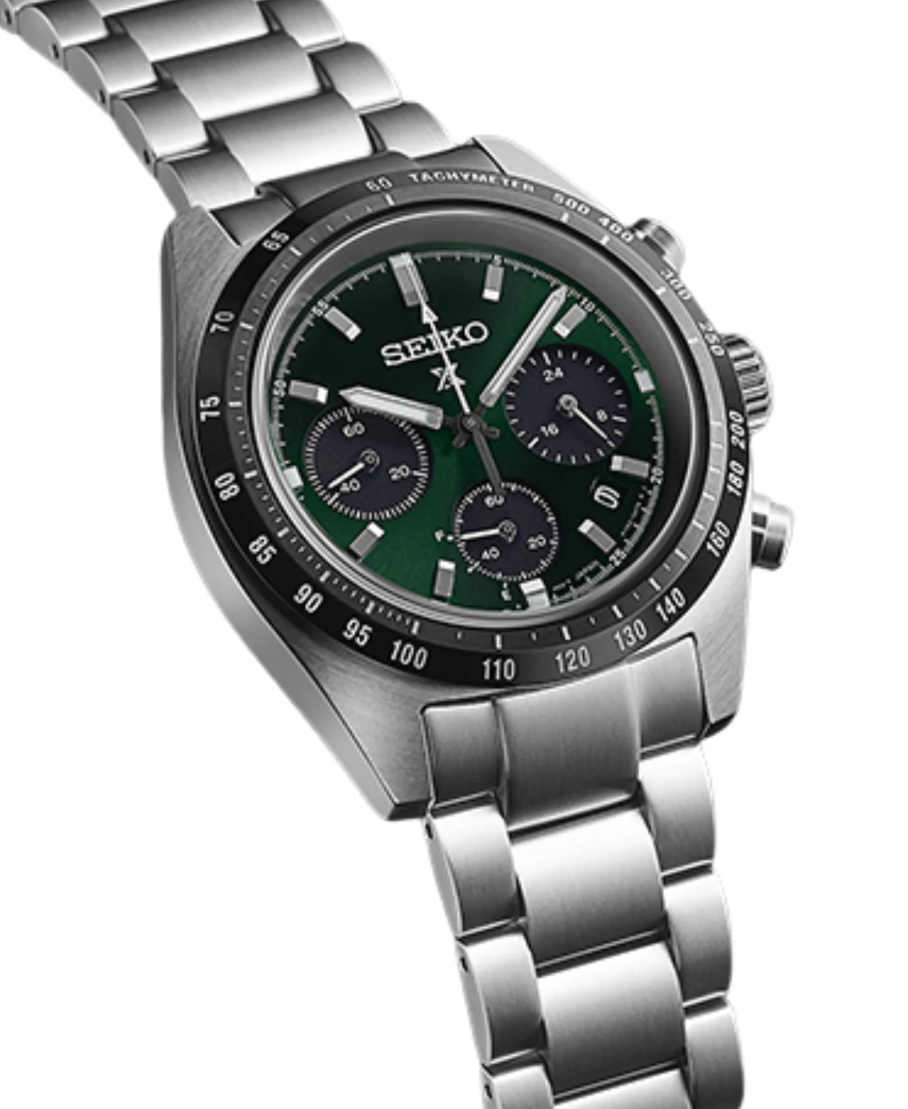 Seiko Prospex Speedtimer Cronógrafo Solar Verde Acero 39 mm | SSC933P1