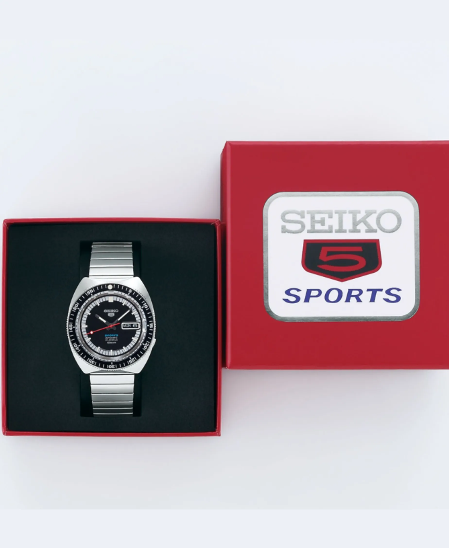 Seiko 5 Sports 55th Anniversary Automático Edición Limitada Negro Acero 39,5 mm | SRPK17K1